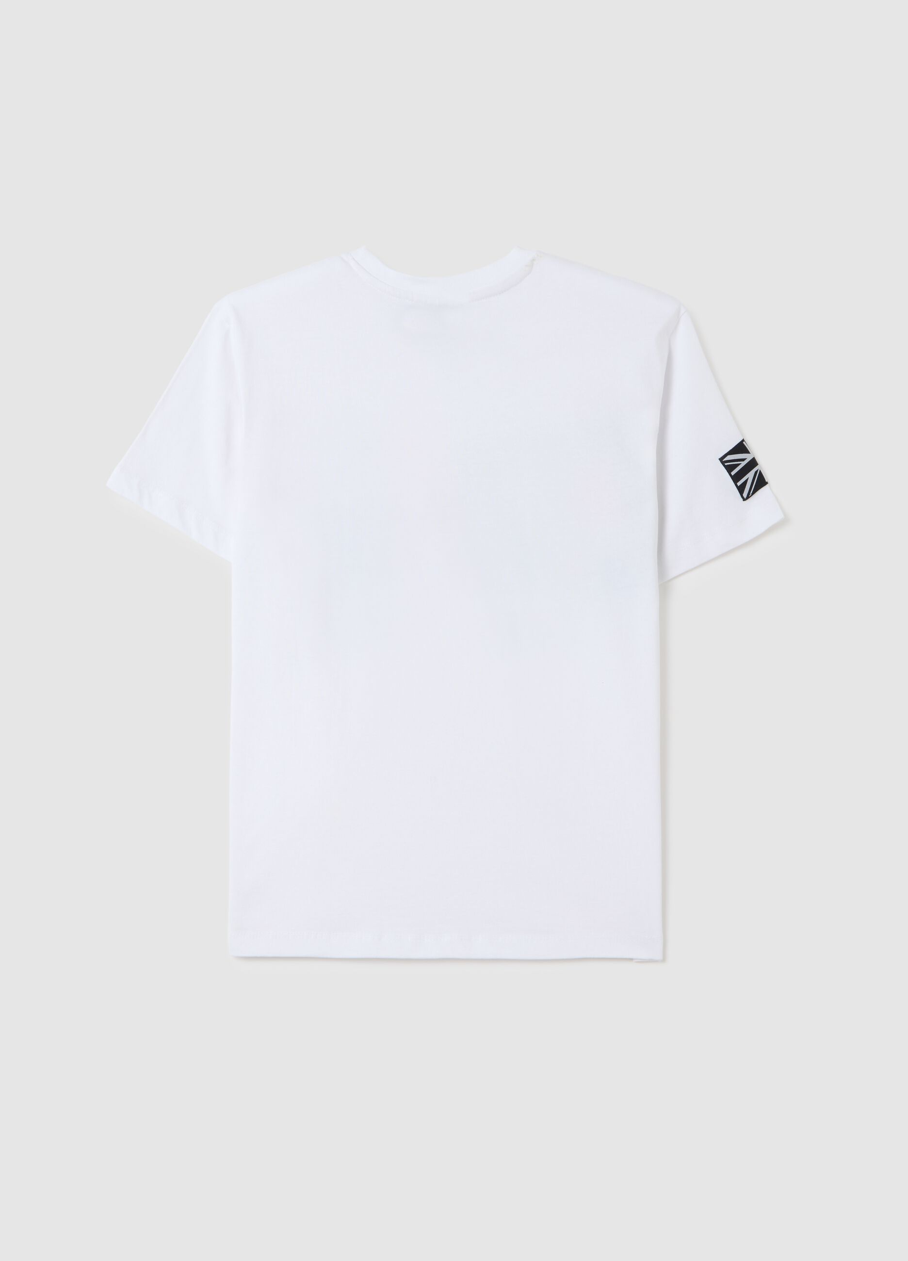 White Lonsdale T-shirt with multicolour print