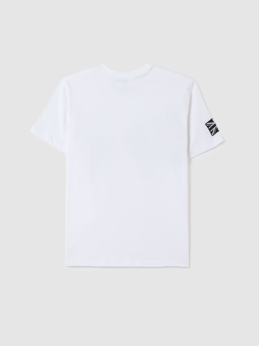 White Lonsdale T-shirt with multicolour print_4