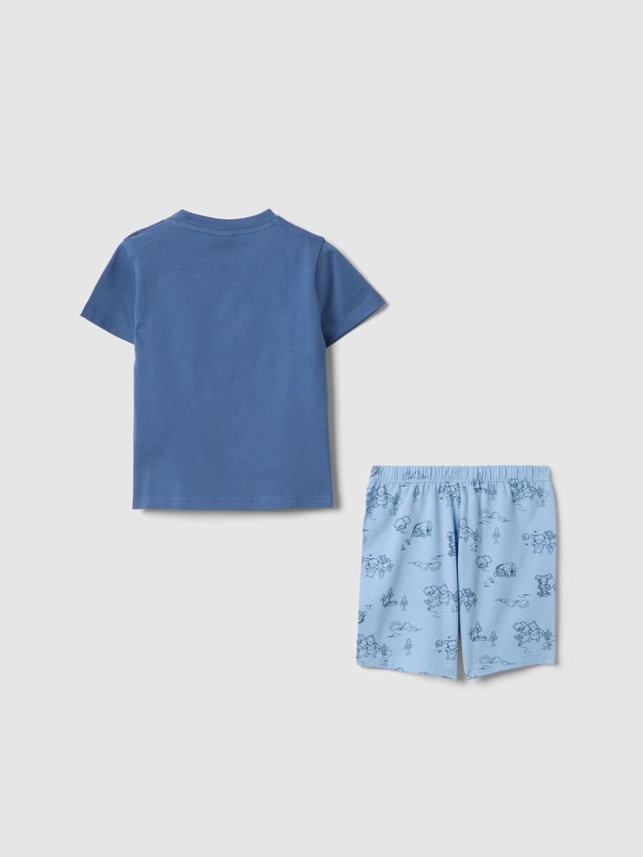 Pigiama corto in puro cotone multicolor da neonato con Winnie-the-Pooh_1