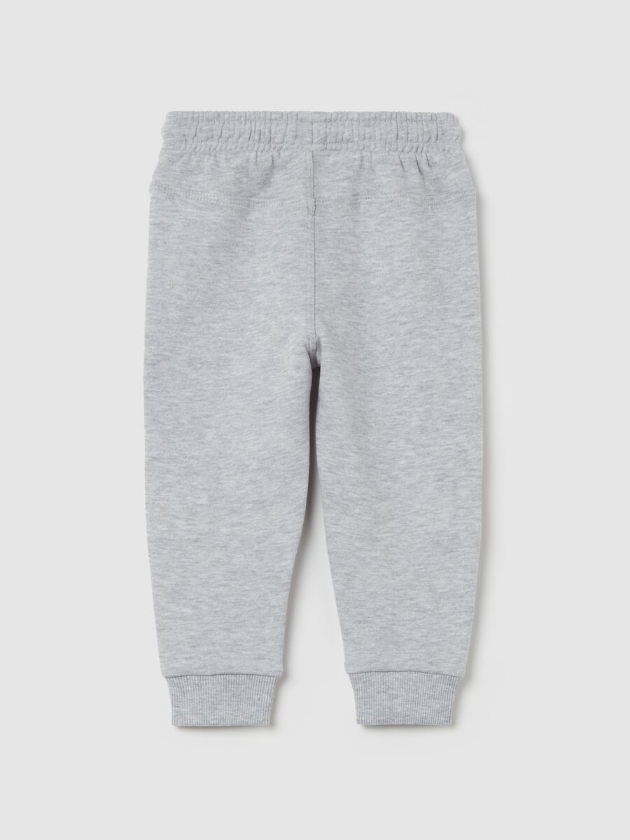 Joggers with drawstring and teddy bear print_1