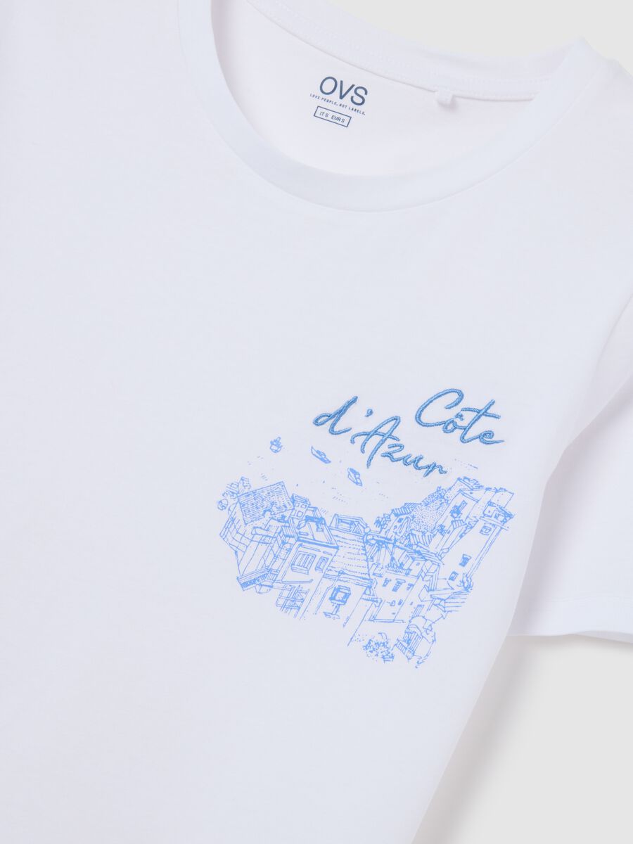 Women's white pure cotton t-shirt regular fit_1