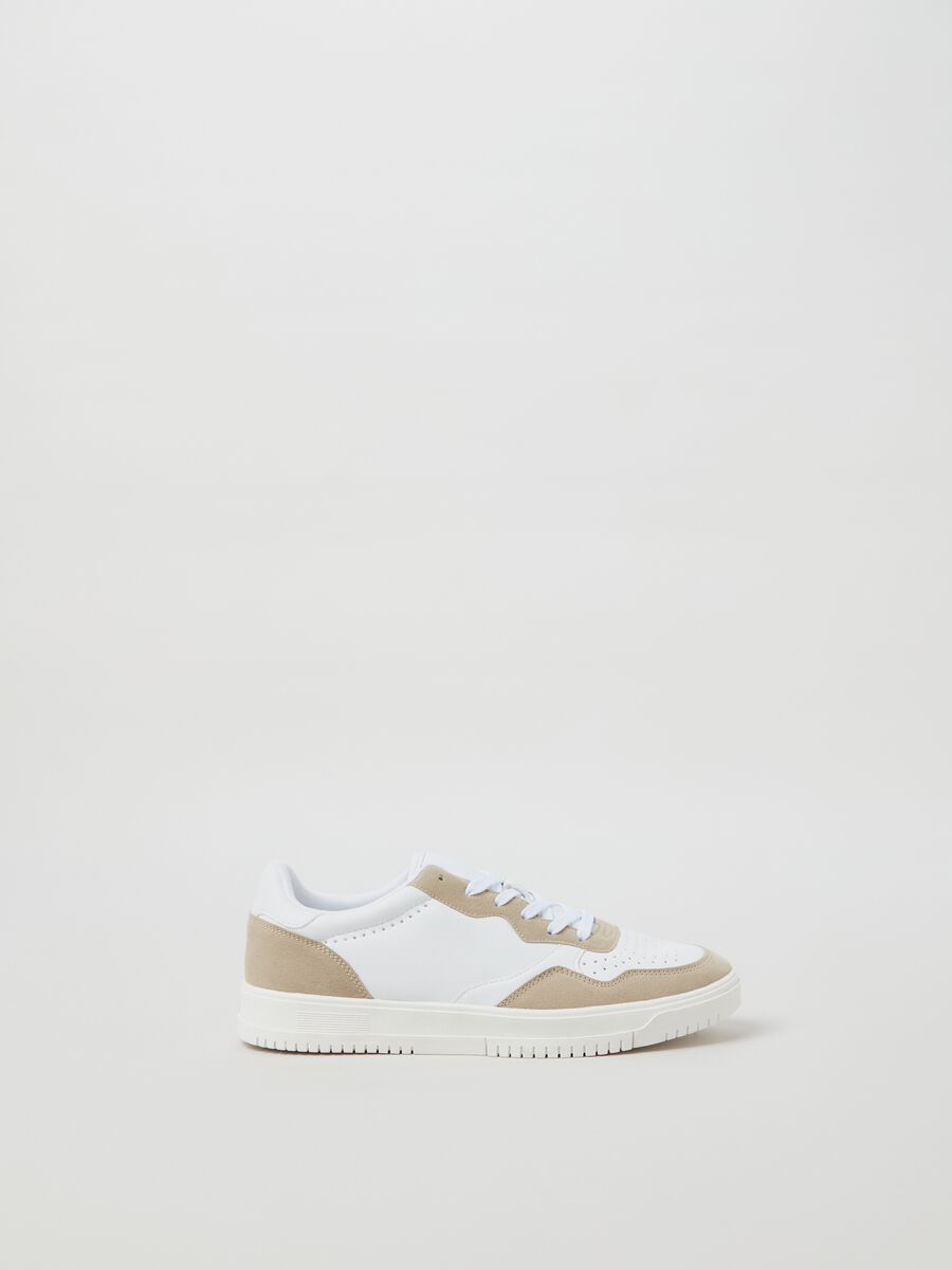 Sneakers con dettagli scamosciati_0
