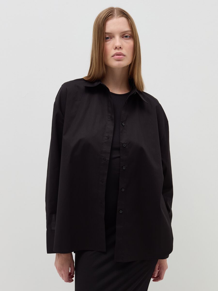 Oversized shirt in poplin_0