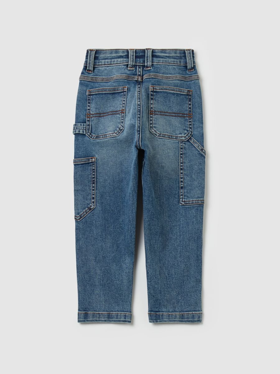 Faded-effect carpenter jeans_1