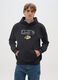 Black cotton blend sweatshirt with Los Angeles Lakers print_1