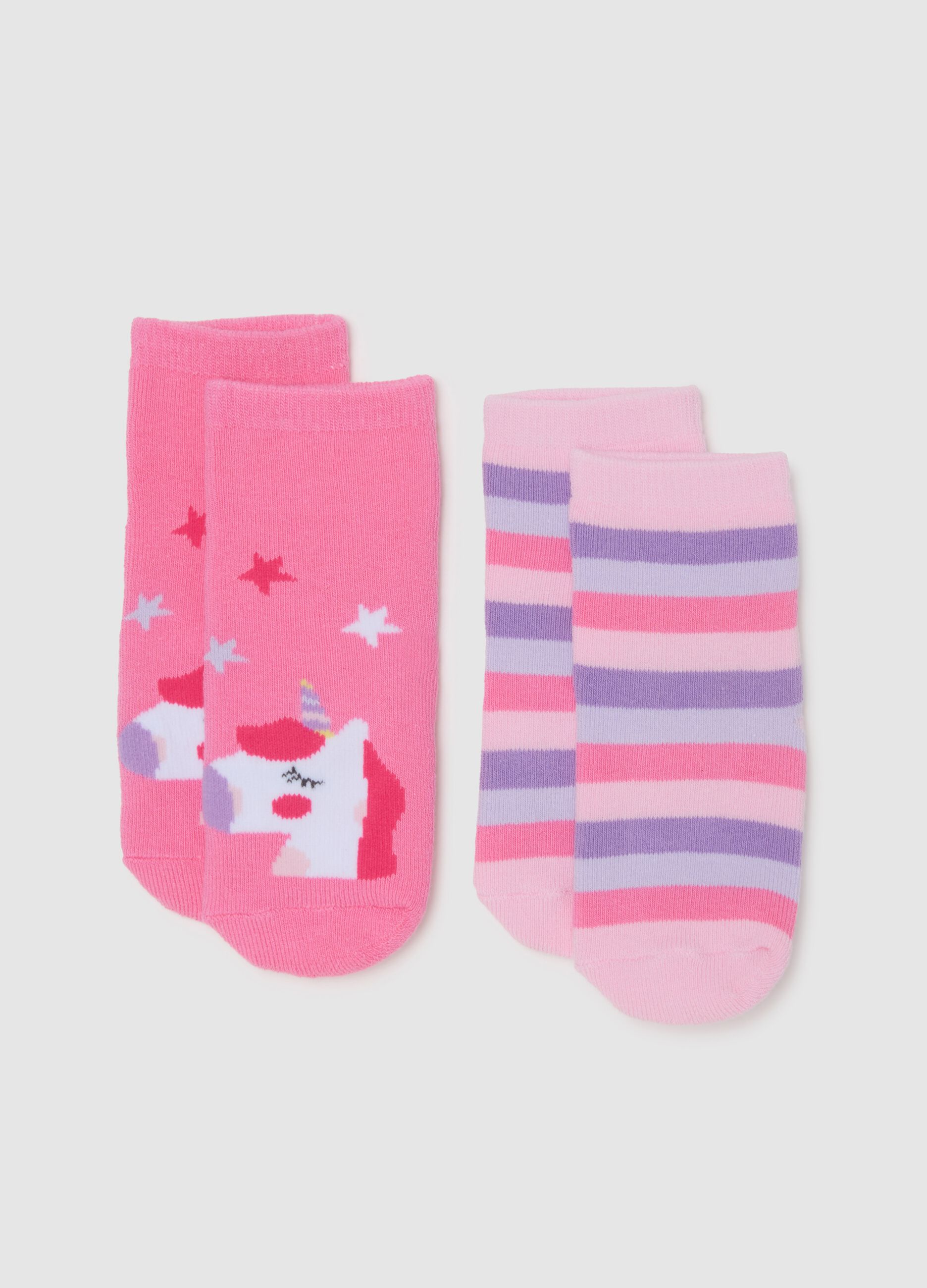 Girls' Multicolor Cotton Stretch Socks