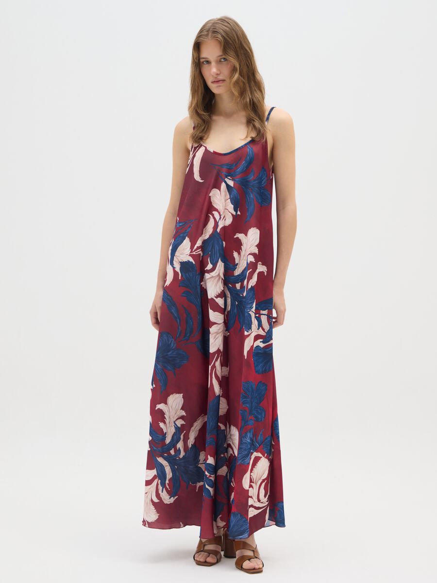 Multicolour regular fit dress with flowers_0