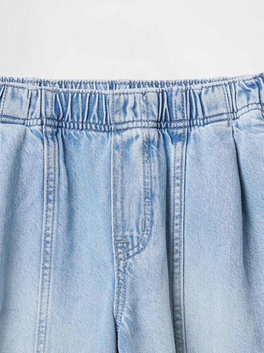 Wide-Leg Denim Trousers GAP Kids_4