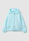 Blue padded girls regular fit jacket with hood_0