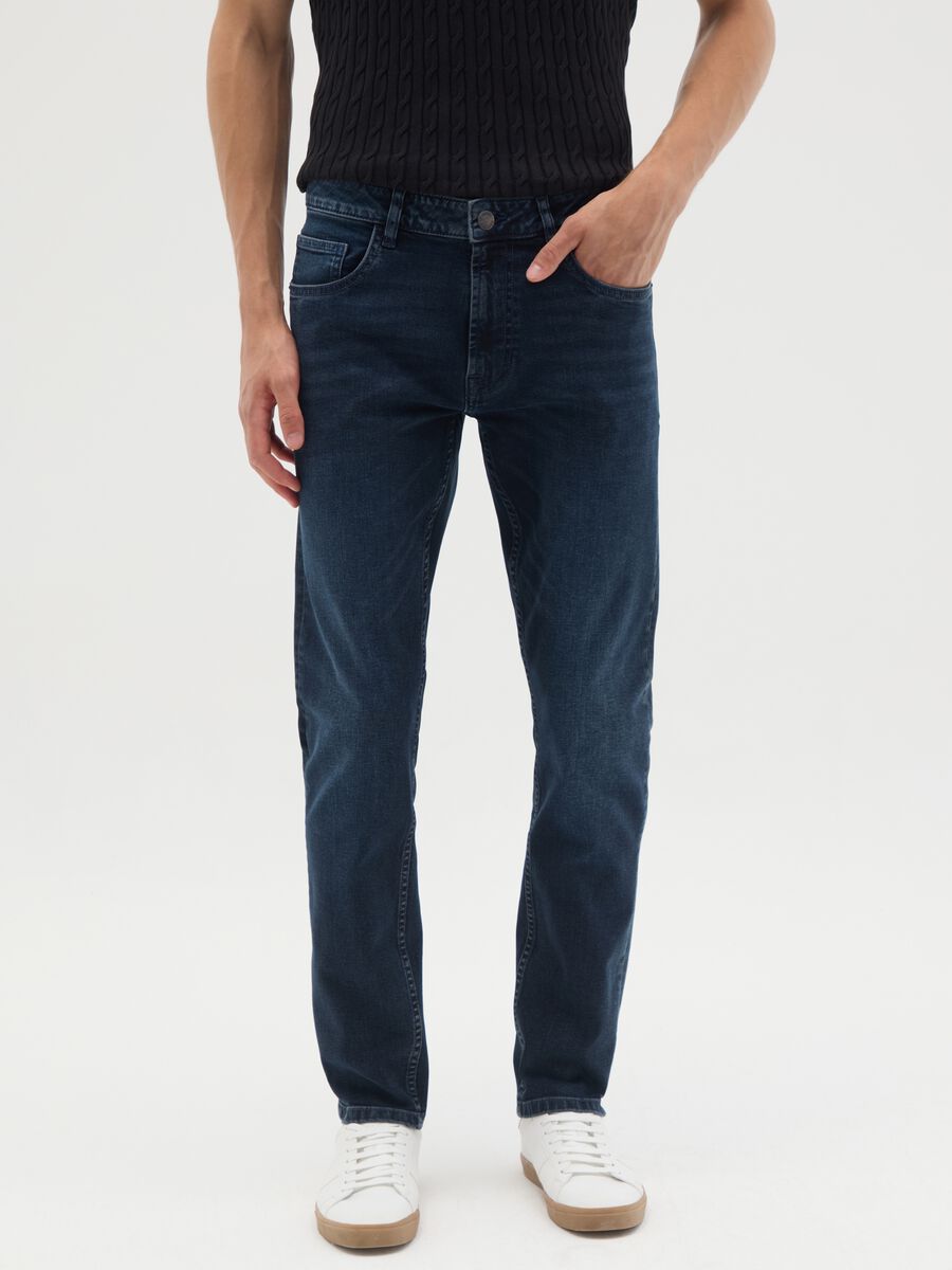 Blue Skinny Fit Denim Jeans_1