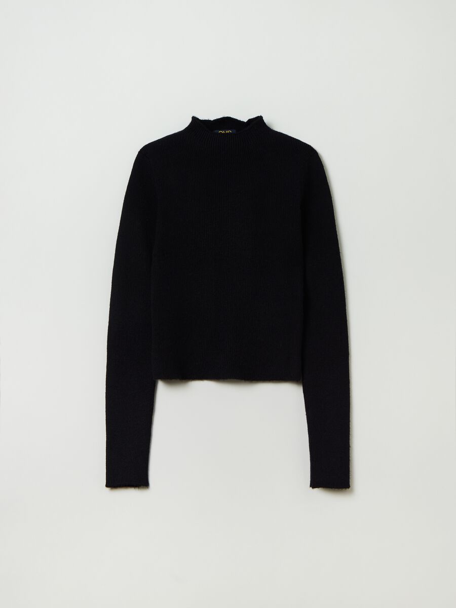 Pullover a costine mock neck_0