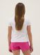 T-shirt in puro cotone bianca da ragazza regular fit_1