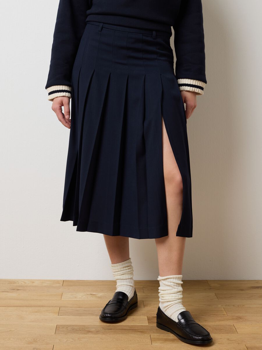 Elasticated Blue Skirt_1