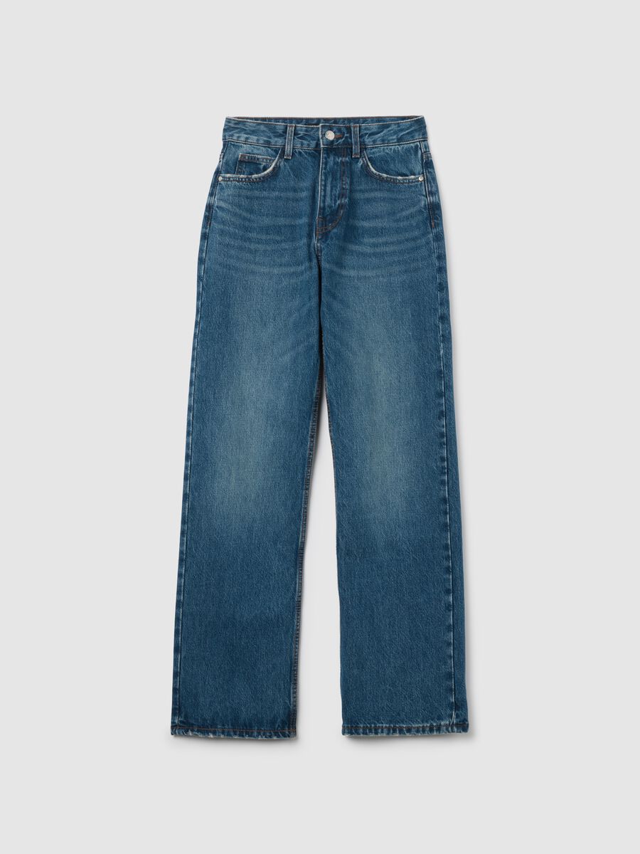 Jeans in puro cotone blu regular fit_4