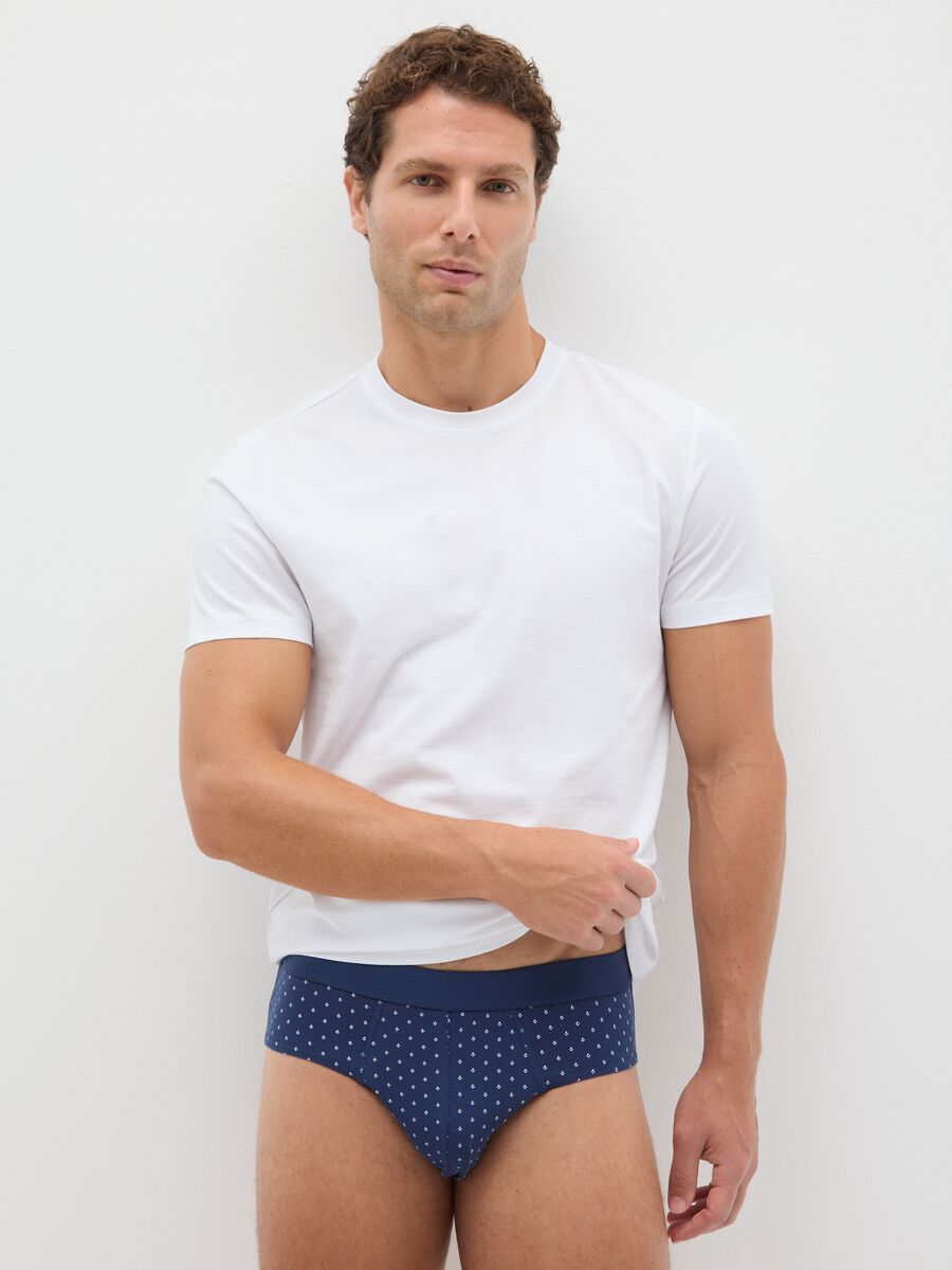 Tripack slip in cotone elasticizzato multicolor regular fit_0