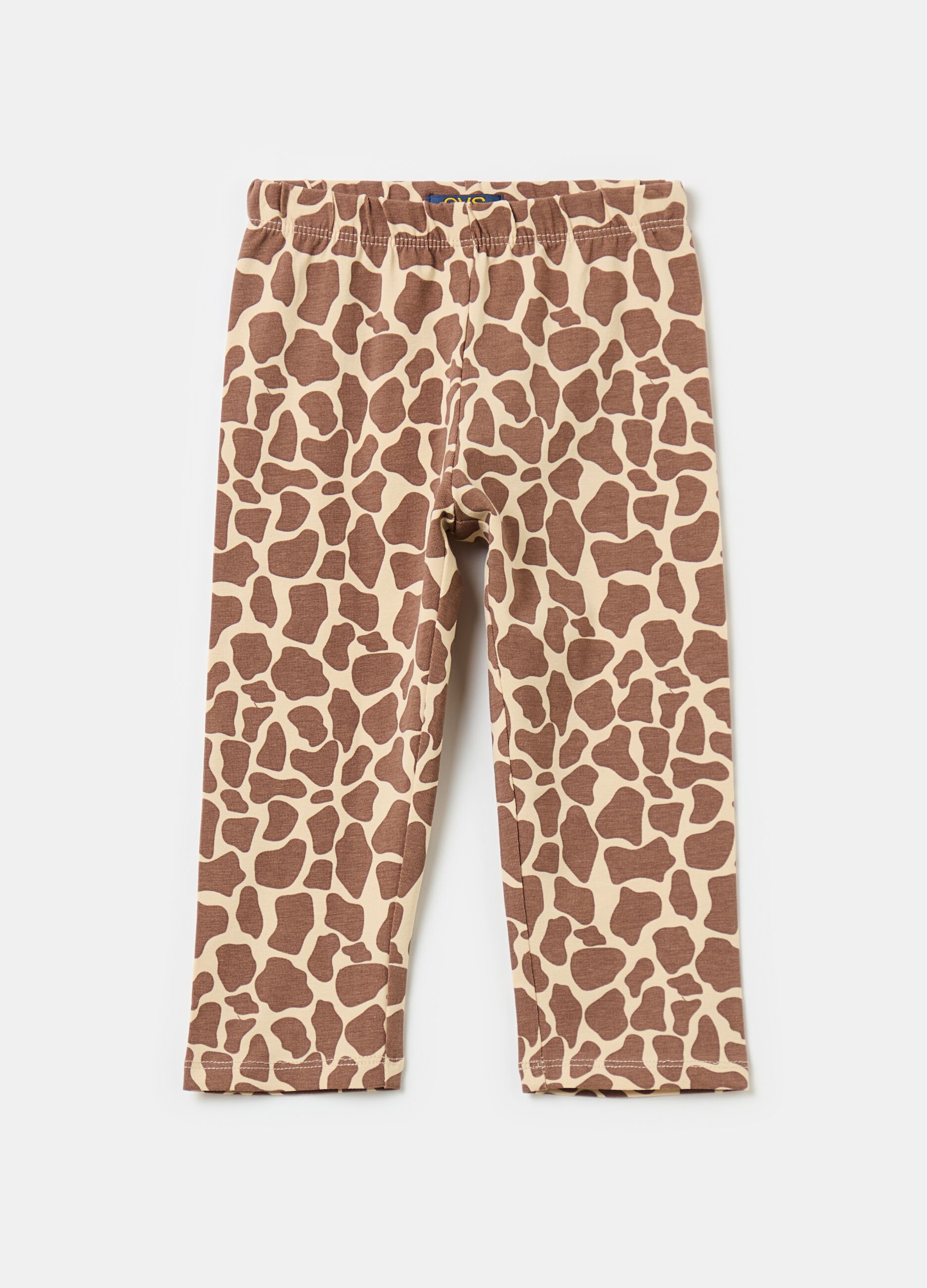 Three-quarter leggings with speckled print