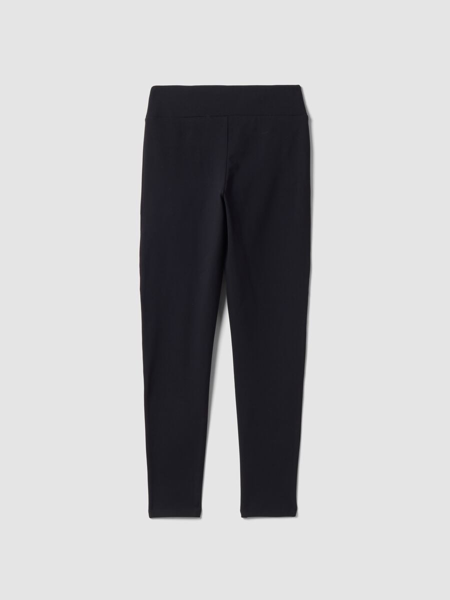 Leggings nero in tessuto elasticizzato con tasche zip ALTAVIA STUDIO_6