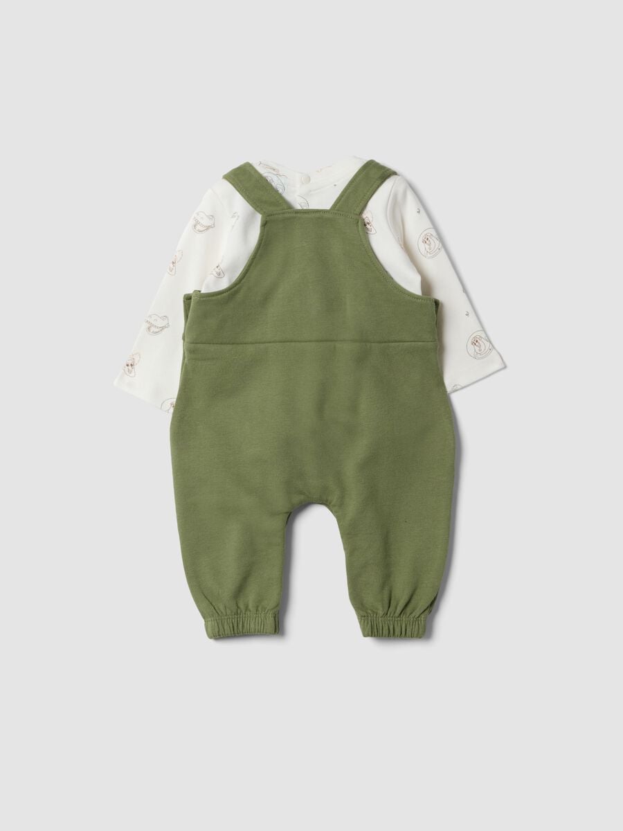 Completo verde in puro cotone organico con stampa Toy Story_1