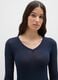 Blue regular fit V-neck jumper_1