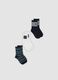 Boys&rsquo; multicolour organic stretch cotton ankle socks, 3-pack_0