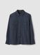 Blue checked regular-fit cotton and lyocell blend shirt_4