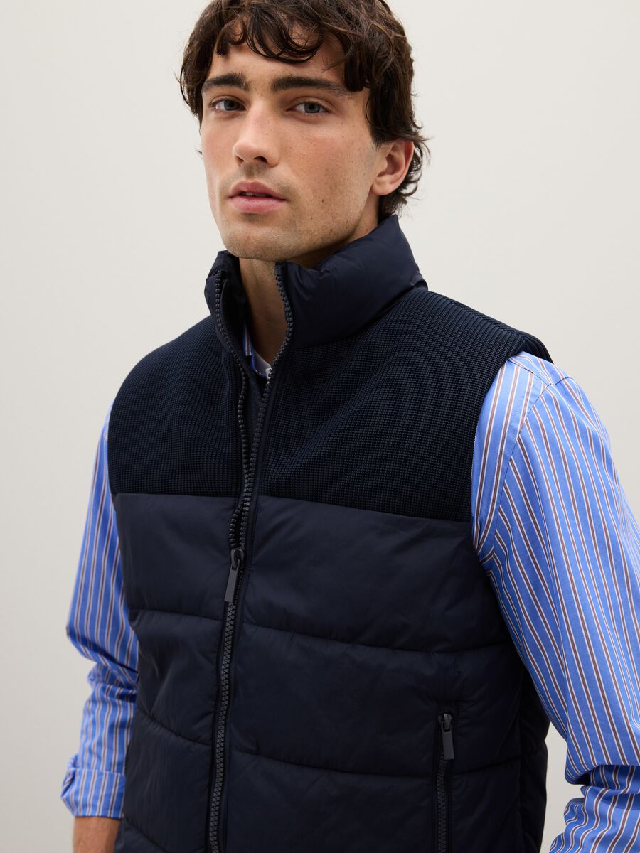 Regular fit blue gilet_2