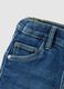Blue stretch denim regular fit trousers for children_3