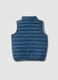Blue padded children's gilet, regular fit, water repellent with zip_1