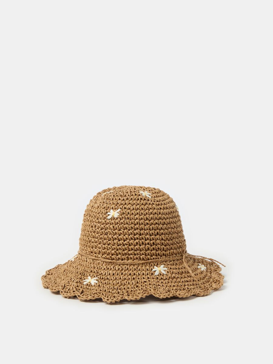 Straw hat with flowers_0