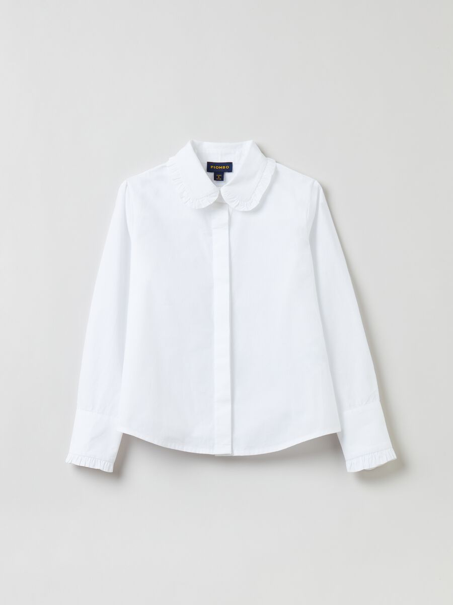 Camicia in cotone con rouches_3