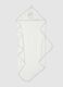 Baby bathrobe in white cotton blend with hood_2