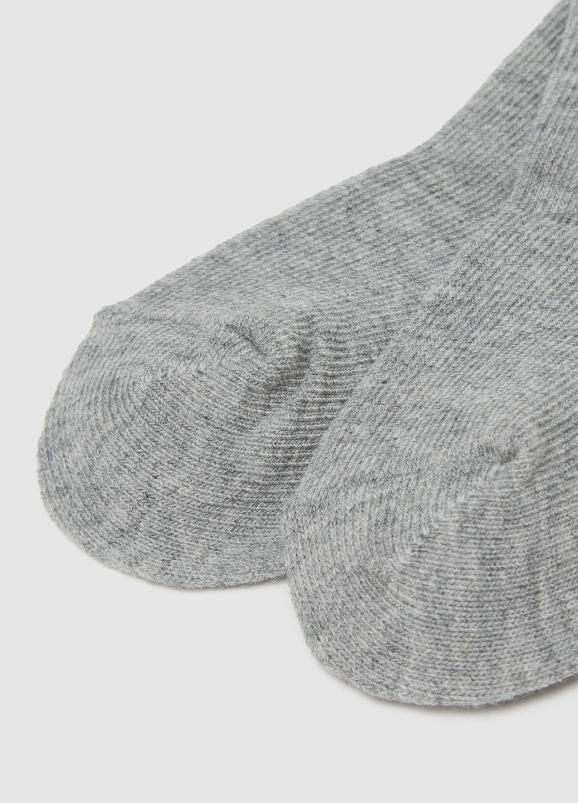 Baby girl's long socks tripack in multicolour cotton blend
