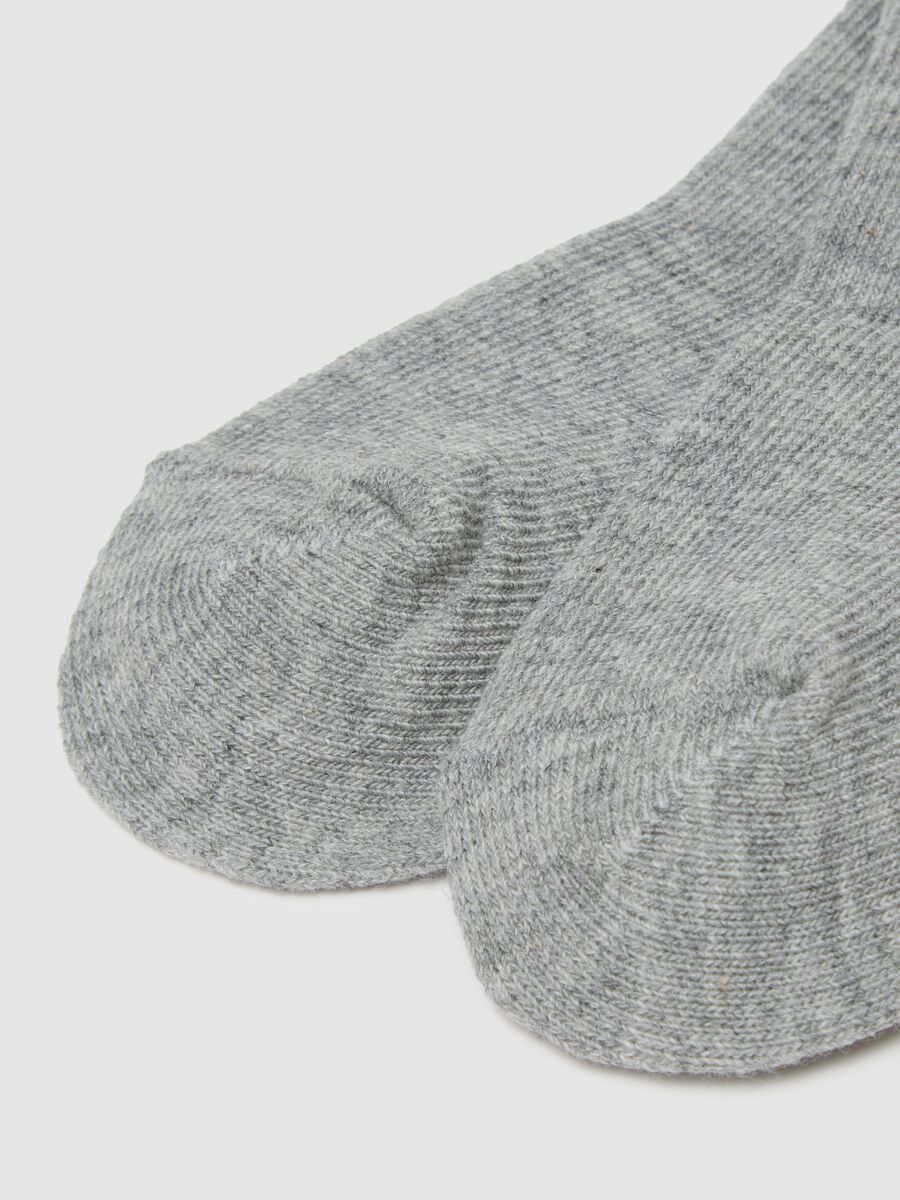Baby girl's long socks tripack in multicolour cotton blend_1