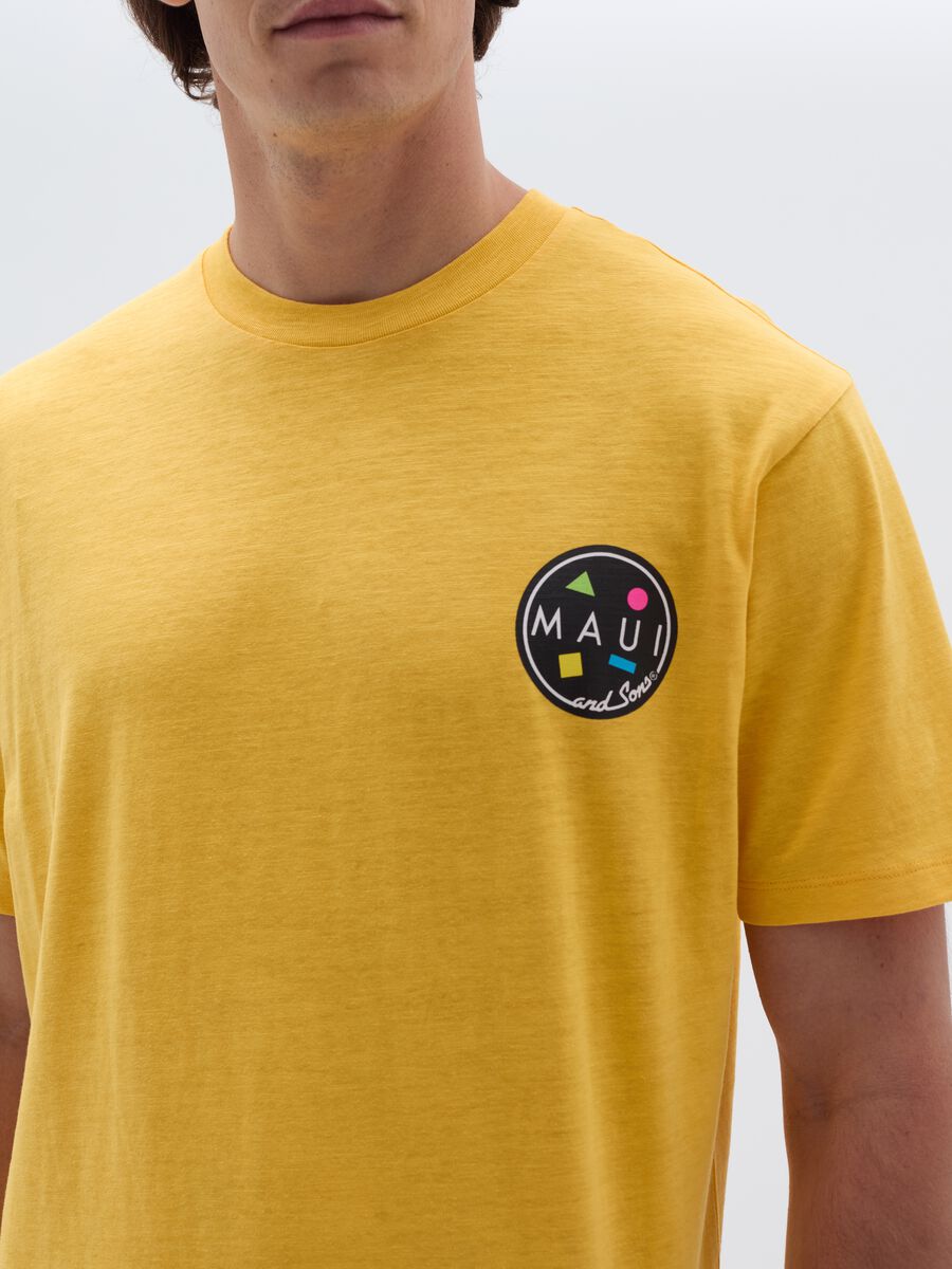Slub jersey T-shirt with logo print_0
