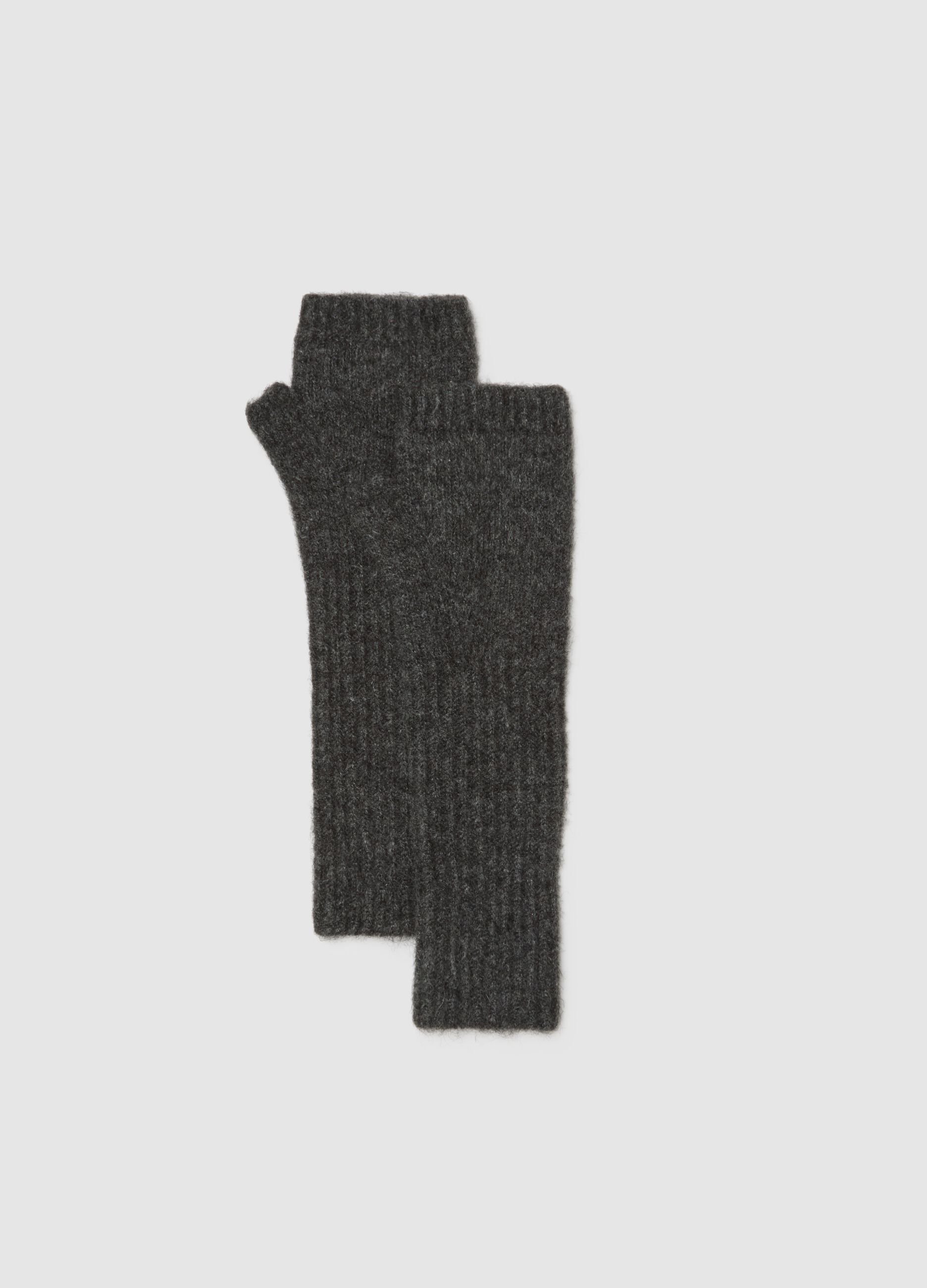 Grey Fingerless Gloves