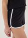 Girl's black pure cotton slim fit shorts_2