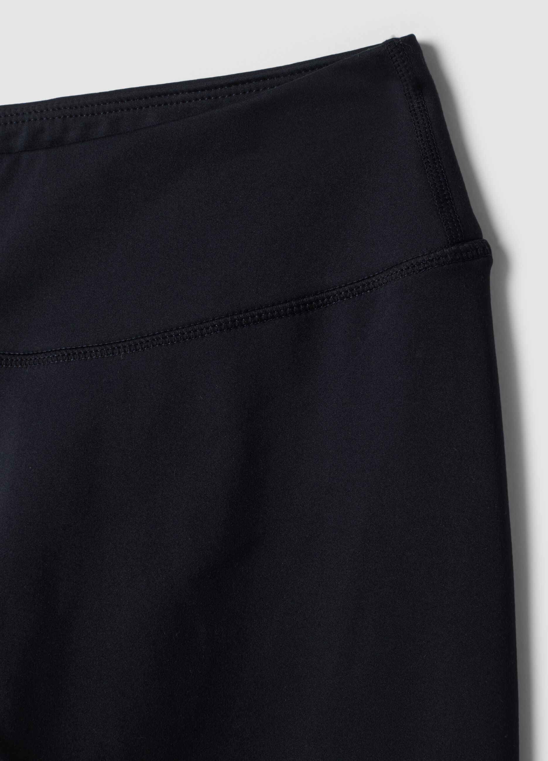 Leggings neri in tessuto elasticizzato traspirante a vita alta ALTAVIA STUDIO