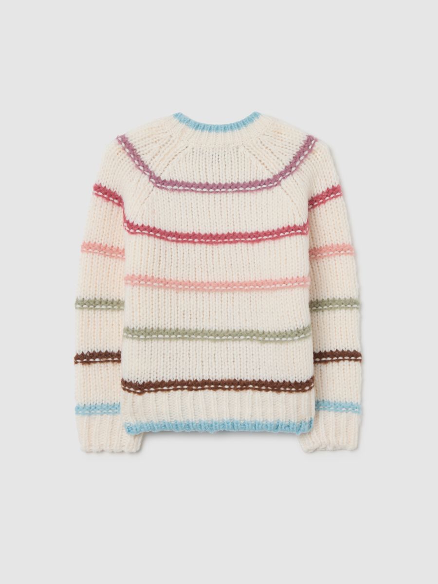 Multicolour regular fit girls' jumper_1