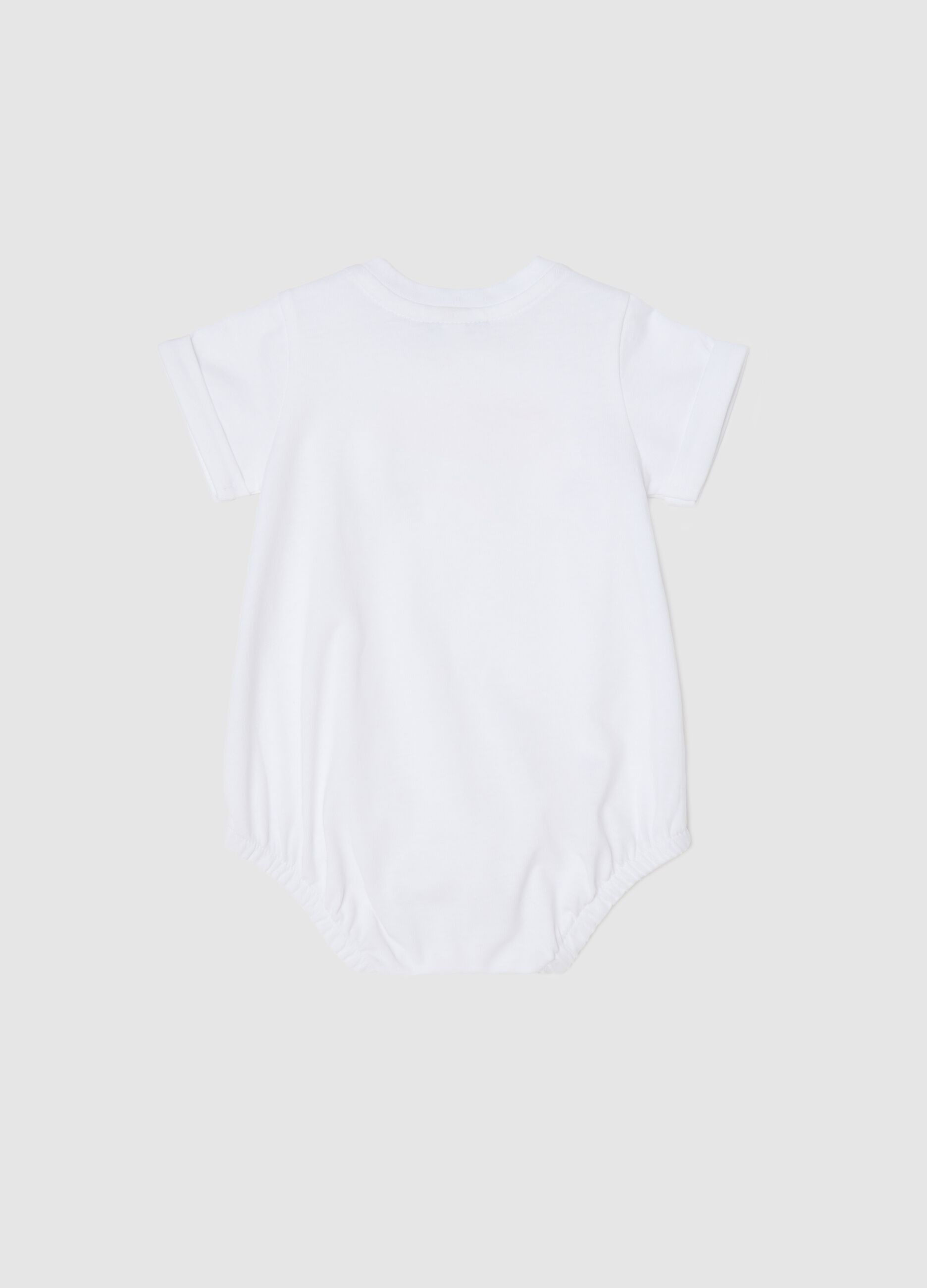Organic cotton bodysuit with I Love Mum & Dad embroidery