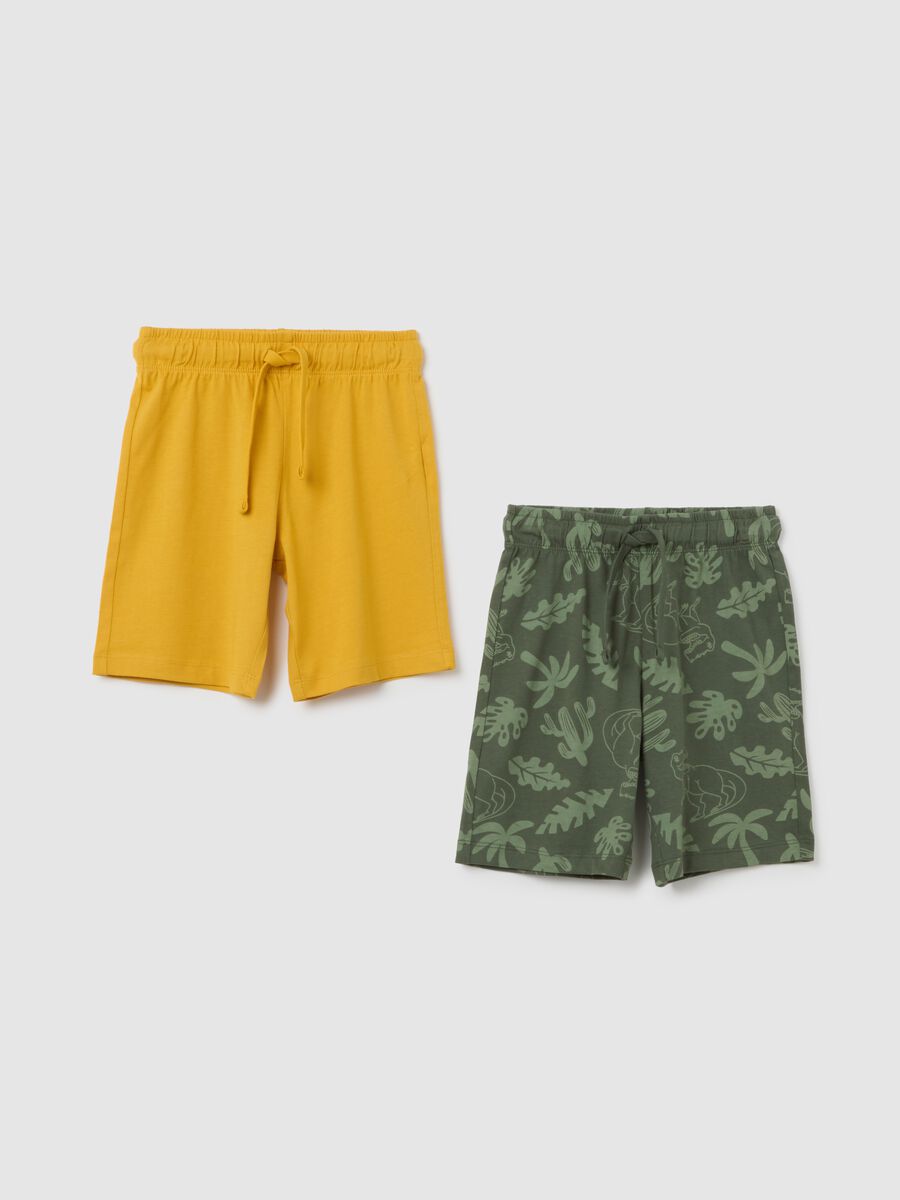 Multicolour regular fit pure cotton children's shorts set_0