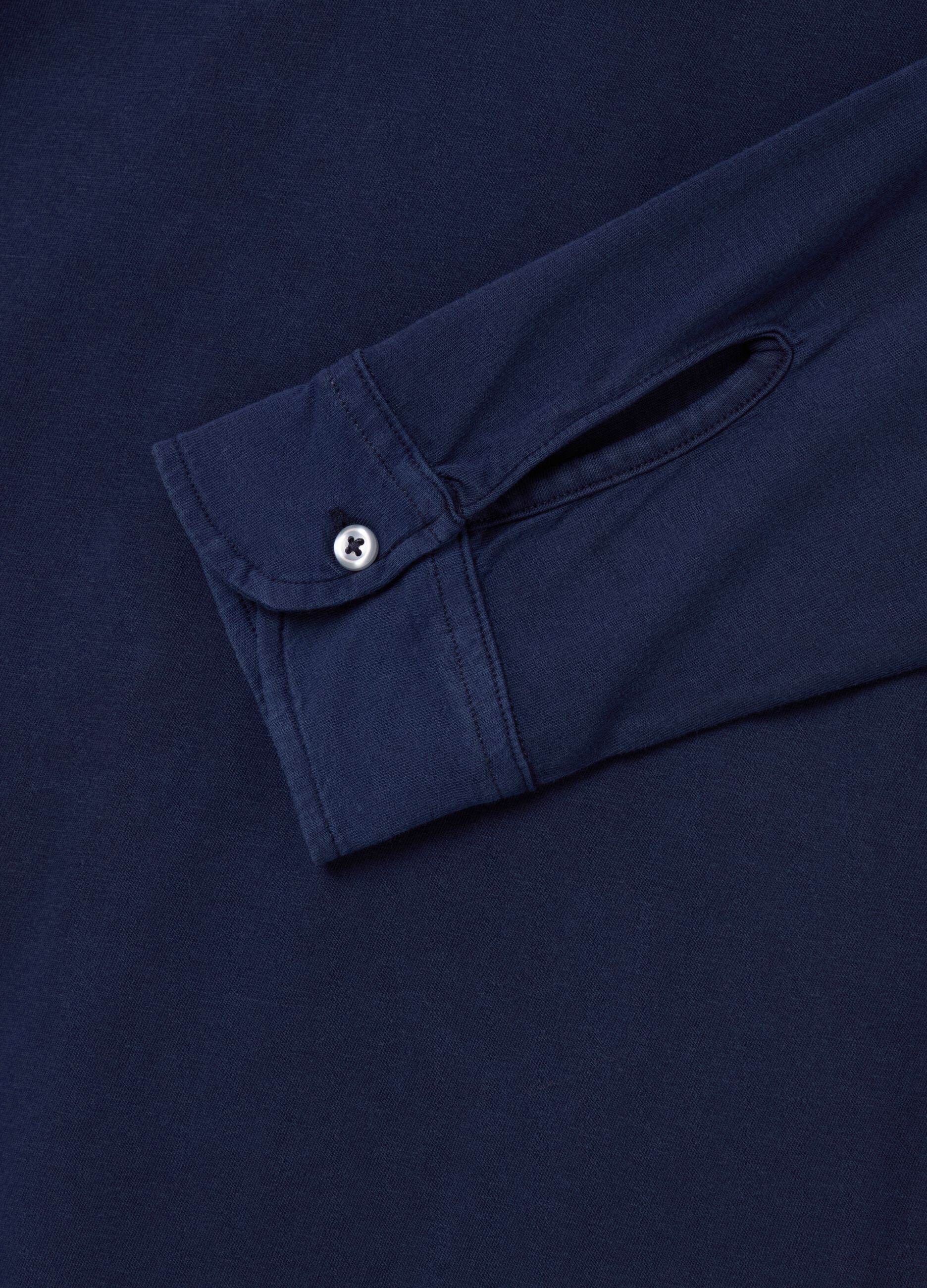 Long-sleeved polo shirt in cotton