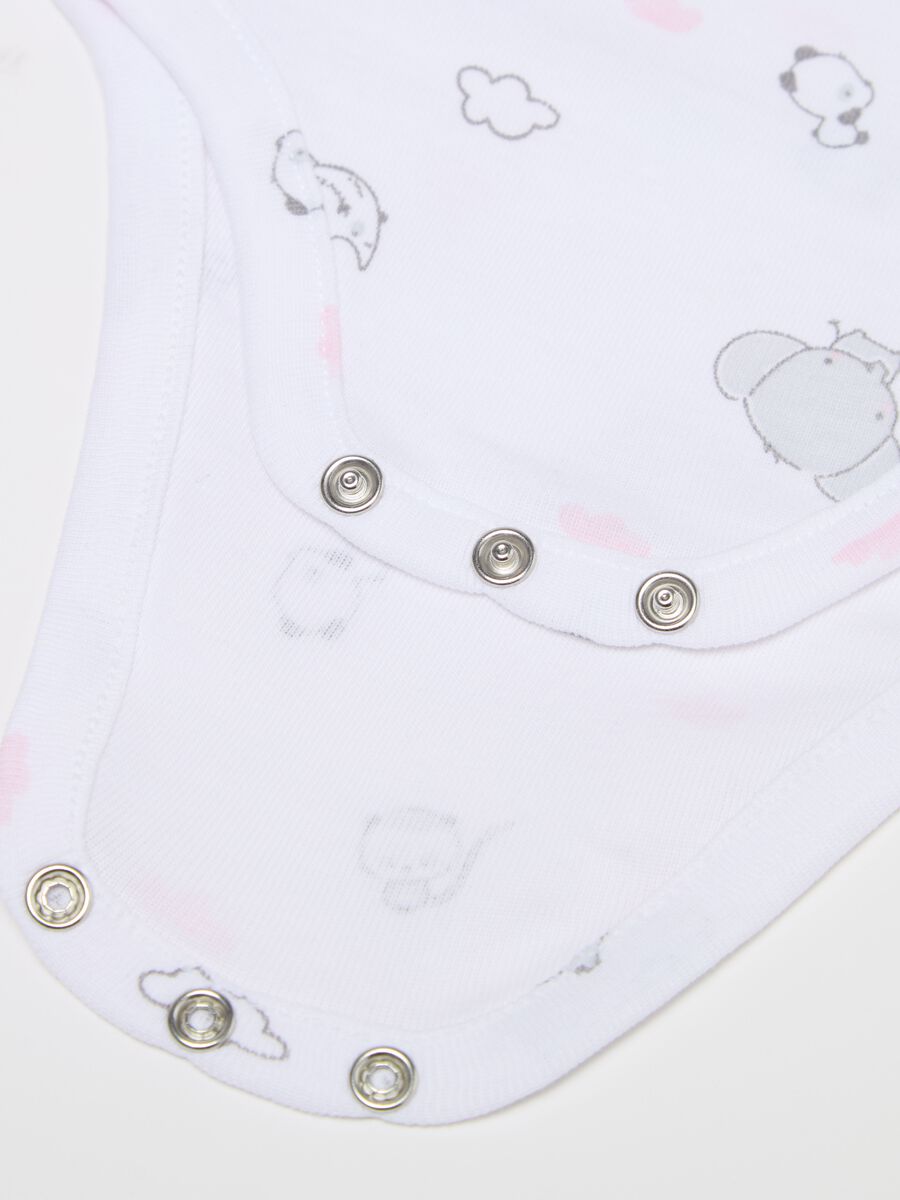 Two-pack bodysuits in organic cotton with V neck and print_3