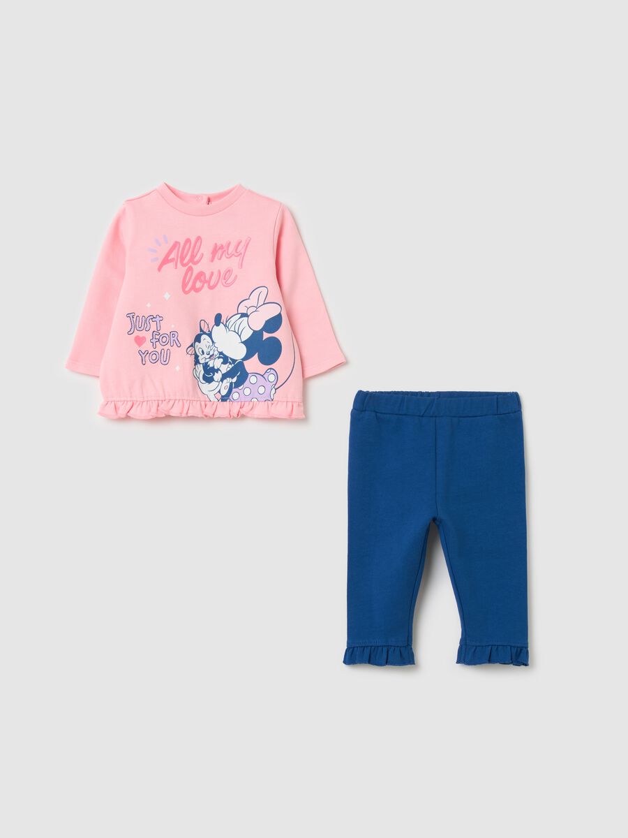 Cotton jogging set with Minnie Mouse and Figaro print_0