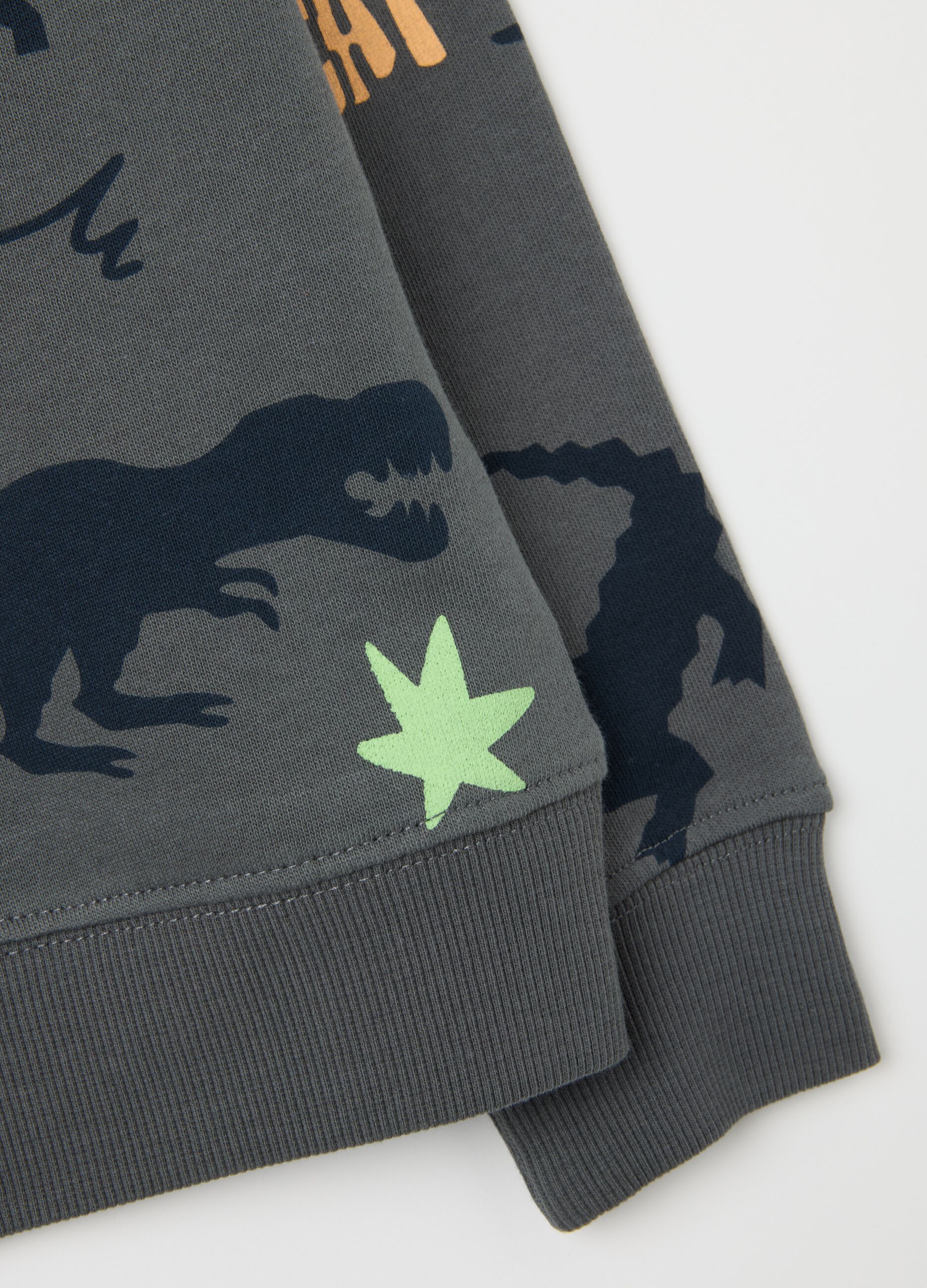 Grey regular fit children's sweatshirt in pure cotton