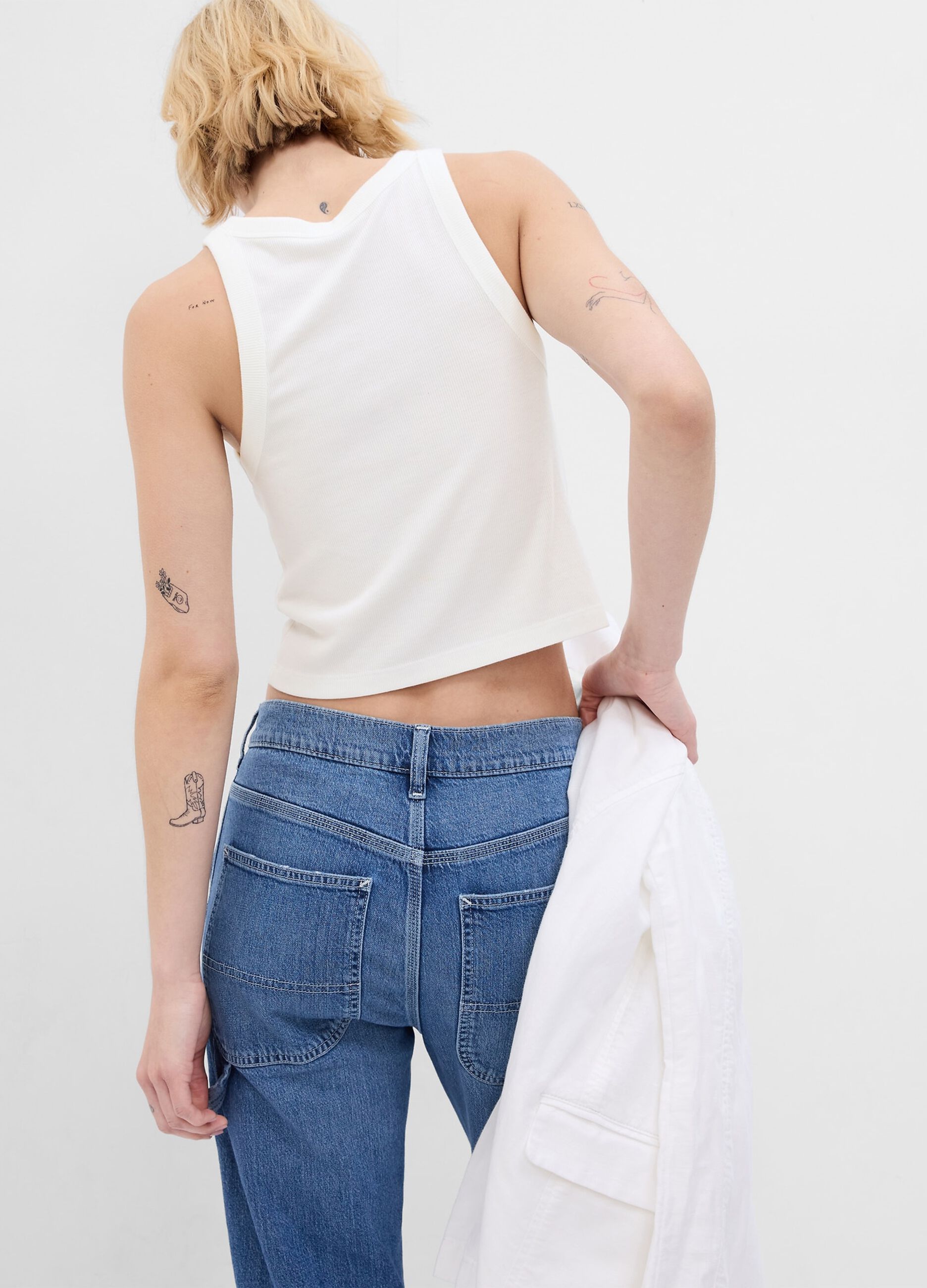 Stretch ribbed crop top