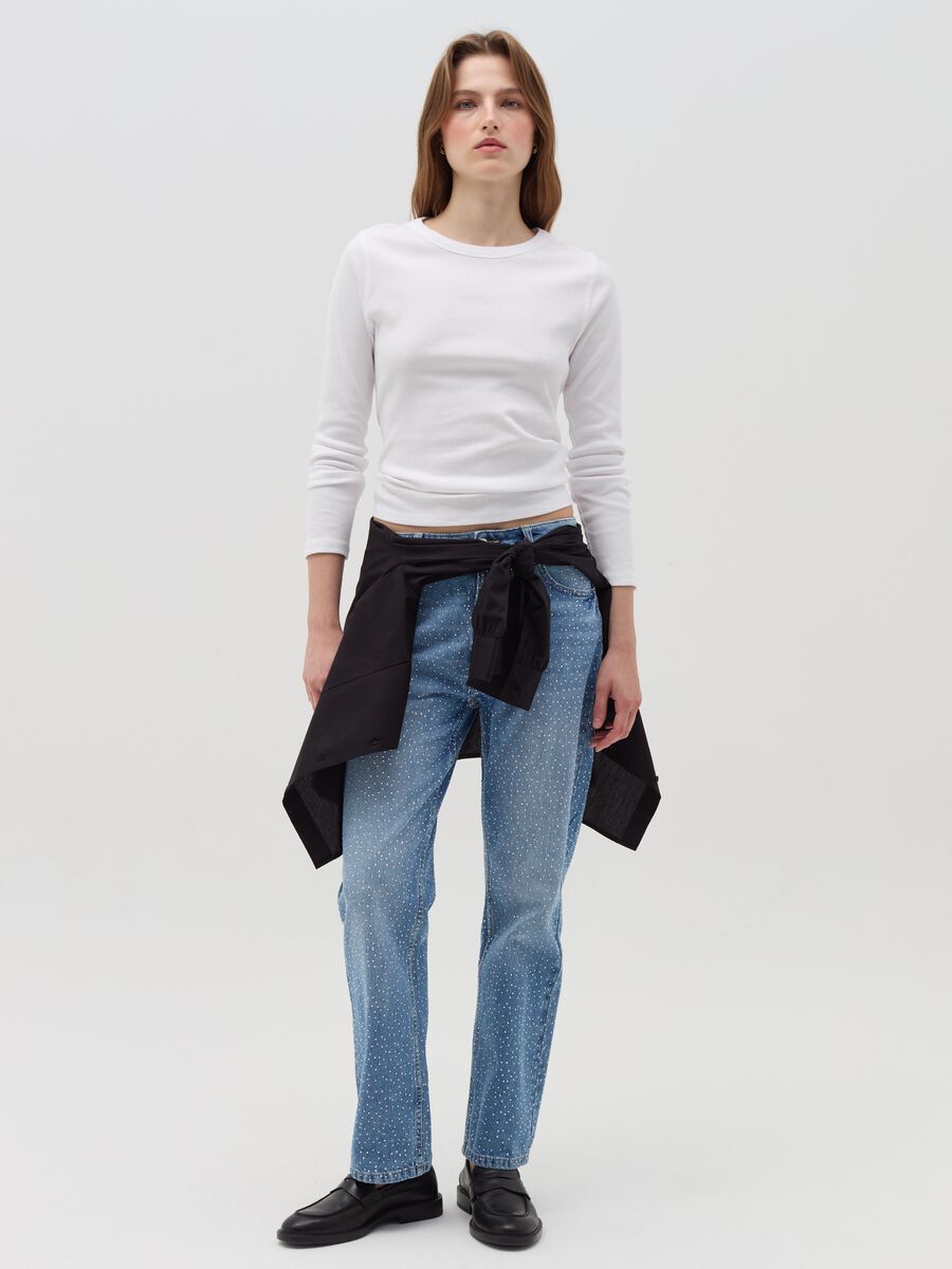 Ribbed T-shirt with long sleeves_1