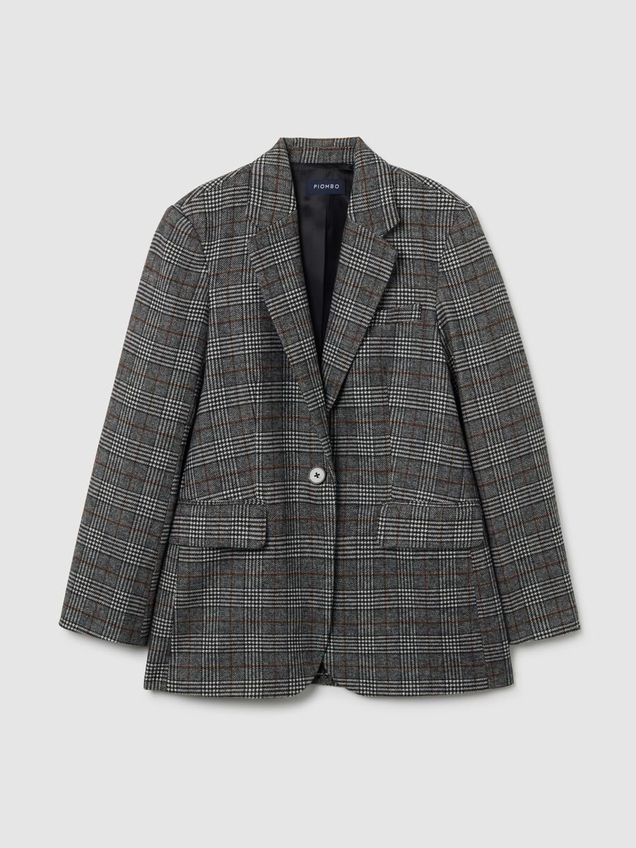 Blazer a quadri grigi vestibilità over_5