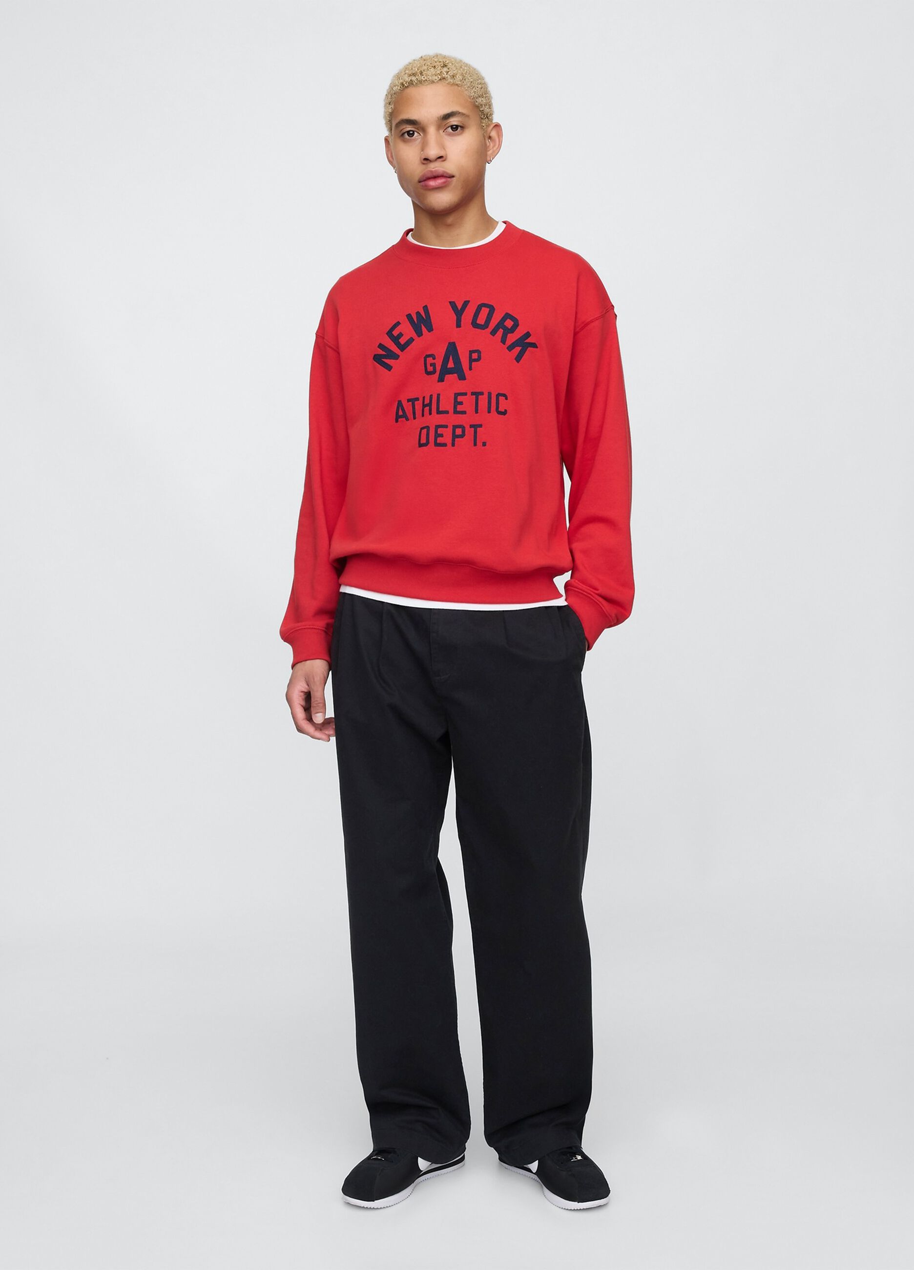 Red Sweatshirt with Gap and New York Print