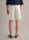 White pure linen Bermuda shorts with elasticated waistband_2