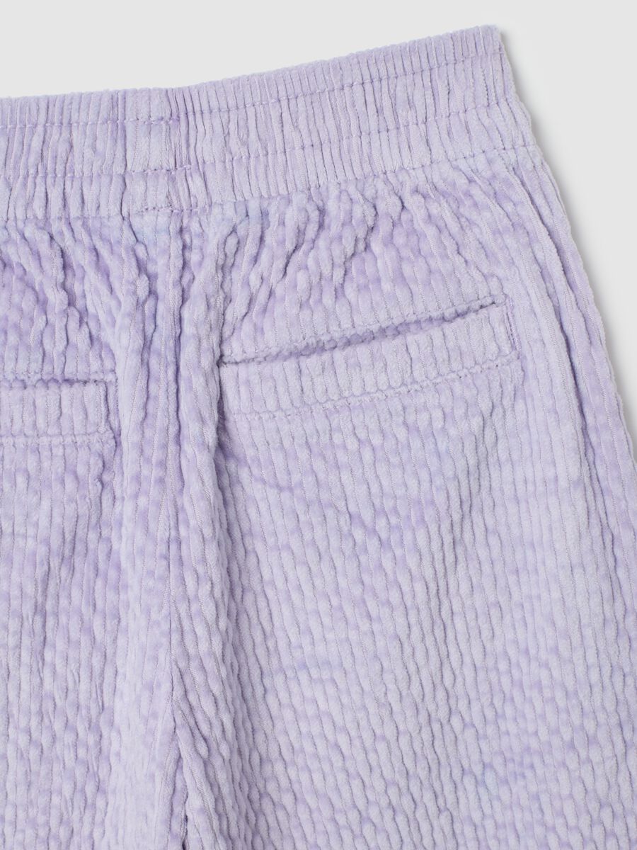 Girls' purple wide leg trousers_3